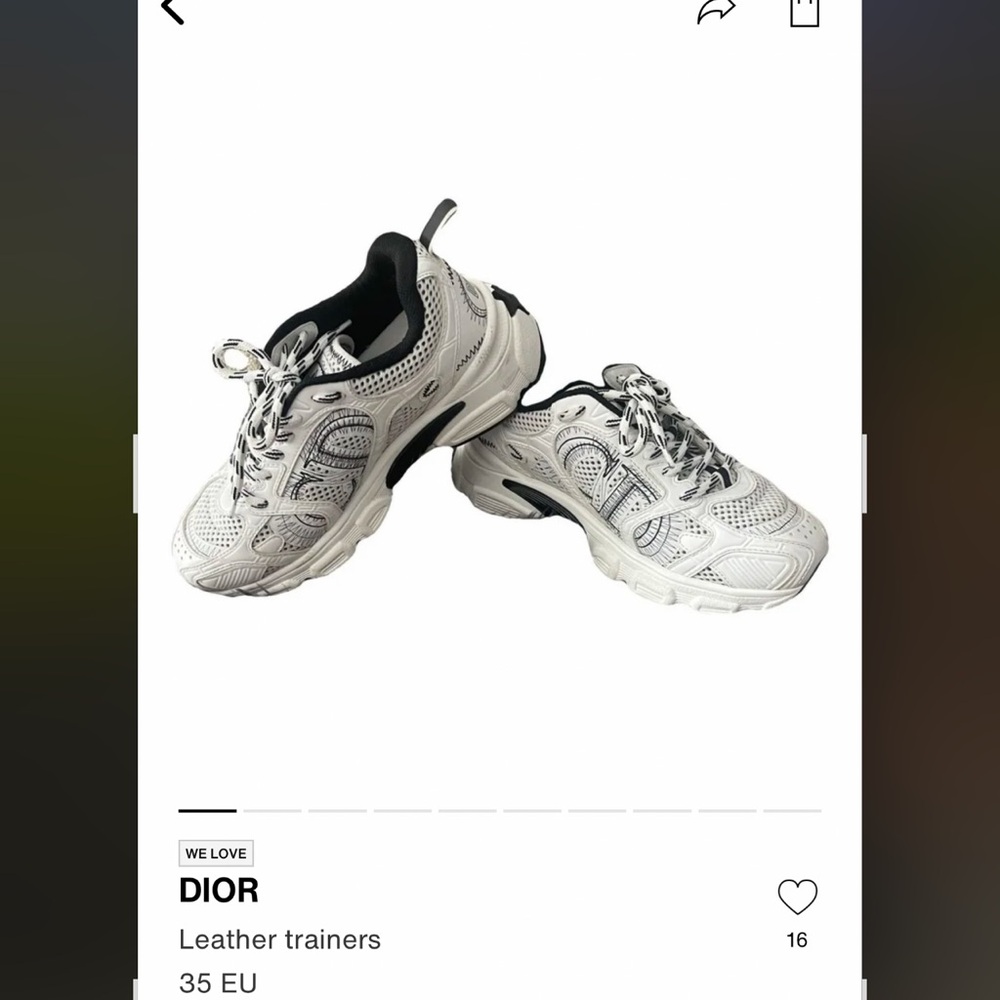 Dior Monochrome Leather Trainers